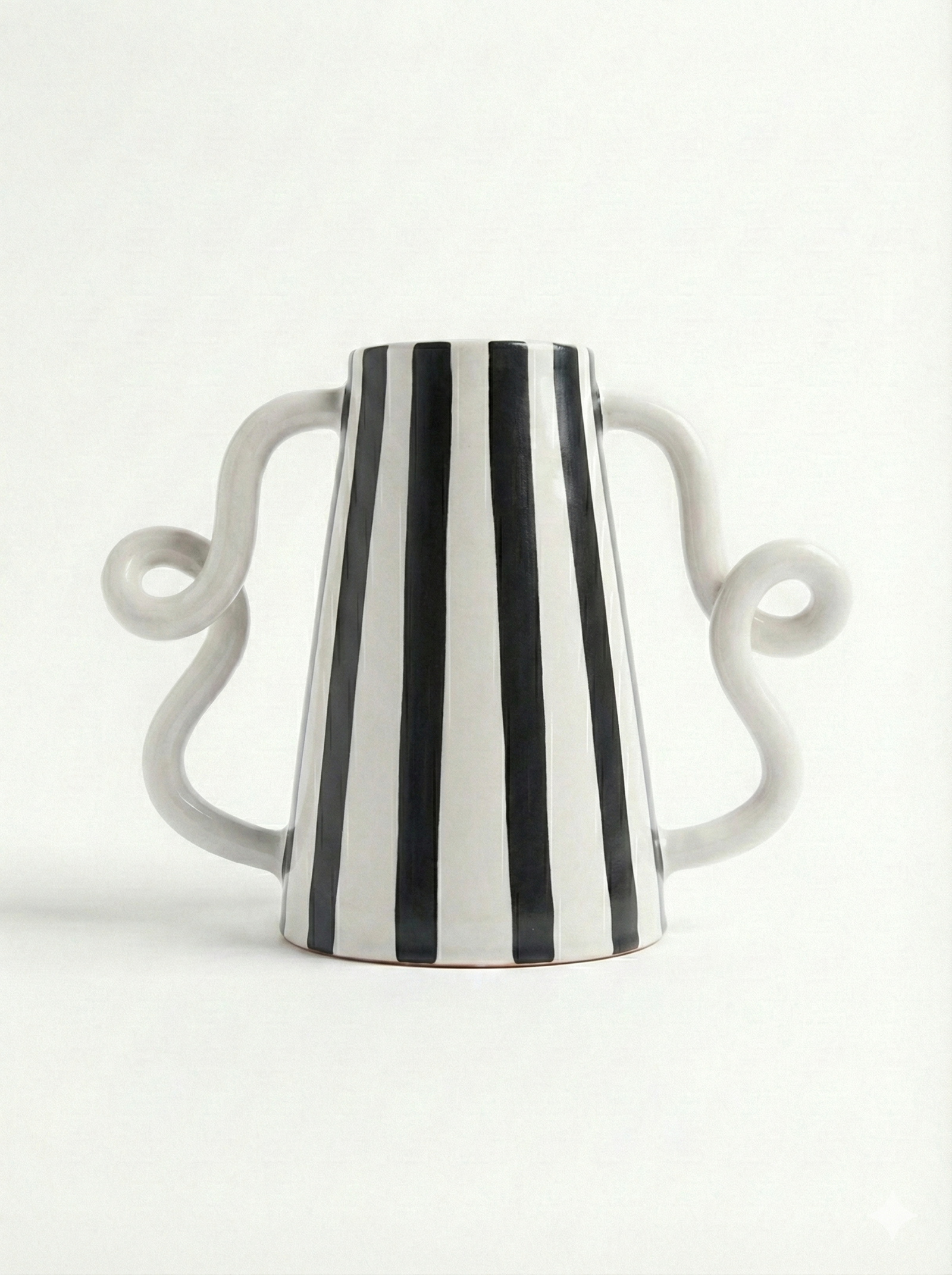 Gemini_Generated_Image_2cx2fw2cx2fw2cx2 Artisan Striped Amphora with Sculptural Handles - Image 1