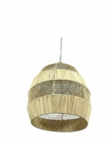 Handwoven Straw Pendant Lamp - Image 4