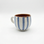 Hand-Painted Striped Ceramic Mug