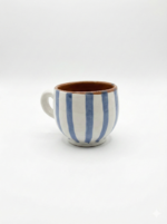 Hand-Painted Striped Ceramic Mug