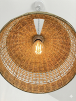 Handwoven Straw Pendant Lamp - Image 3
