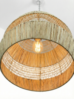 Handwoven Straw Pendant Lamp - Image 2