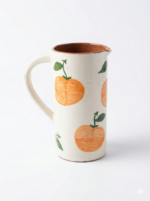 Handmade Ceramic Pitcher – Orange Design