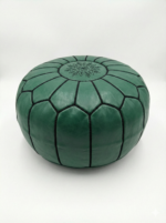 Authentic Moroccan Leather Pouf - Multicolor Patchwork Design - Image 5