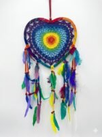 Elegant Heart-Shaped Dream Catcher – Boho Wall Hanging - Image 3