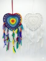 Elegant Heart-Shaped Dream Catcher – Boho Wall Hanging