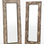 Modern Mosaic Wood Mirror