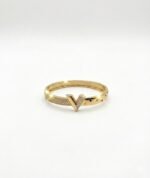 Chic V-Design Gold-Tone Bangle